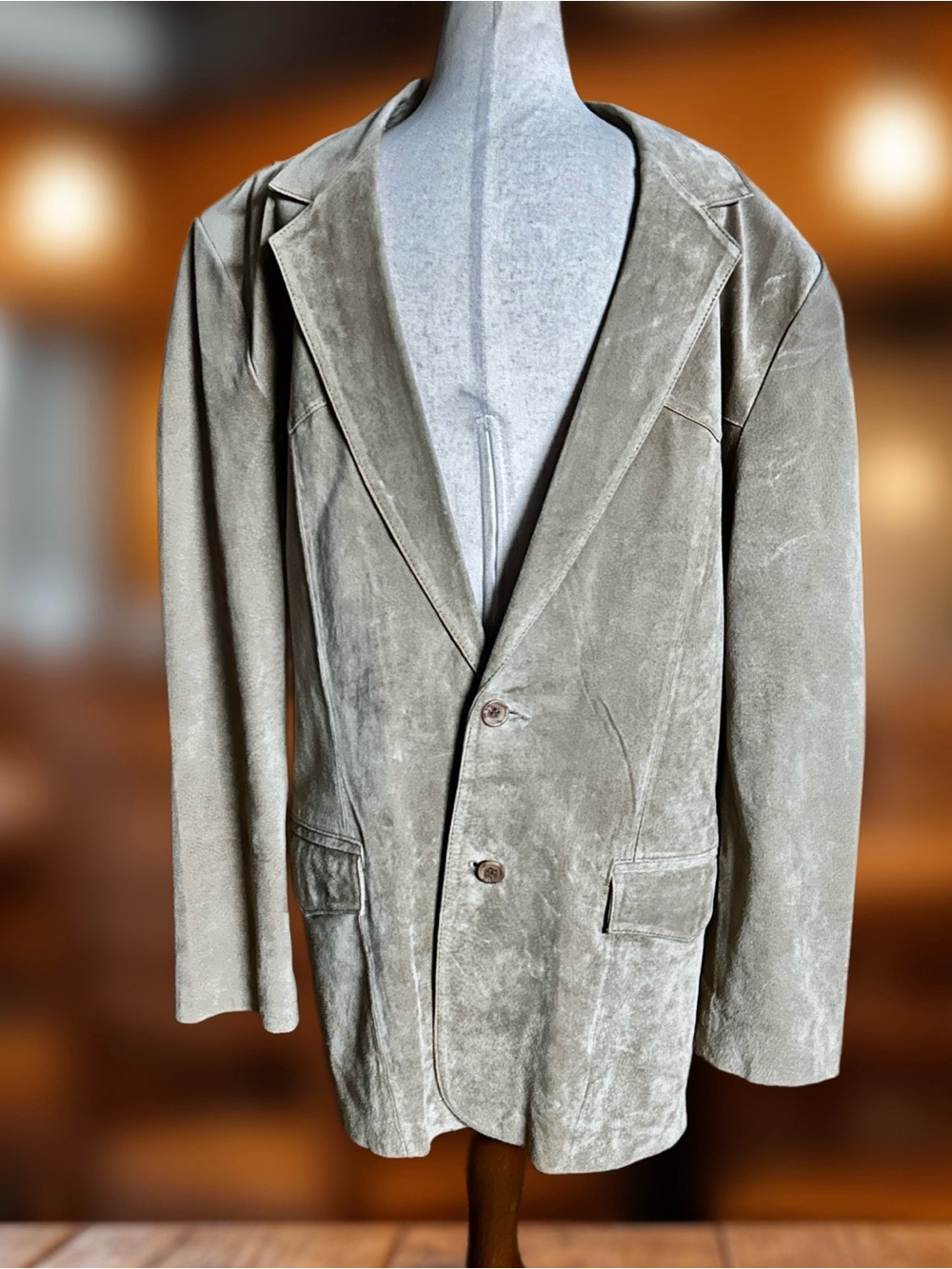 Scully ~ Men's Size 42 (X-Large) ~ Beige ~ Leather Suede Blazer Jacket - Picture 3 of 16